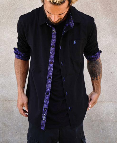Eminence Lined Button Down Shirt by Threyda - Ships April
