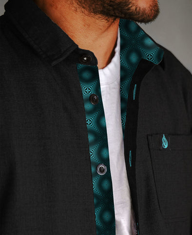 Evaporate Lined Button Down Shirt by Threyda