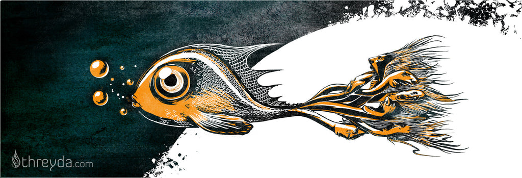 Fish of Surrealists by Guilherme Maueler , Art Print - Guilherme Maueler, Threyda