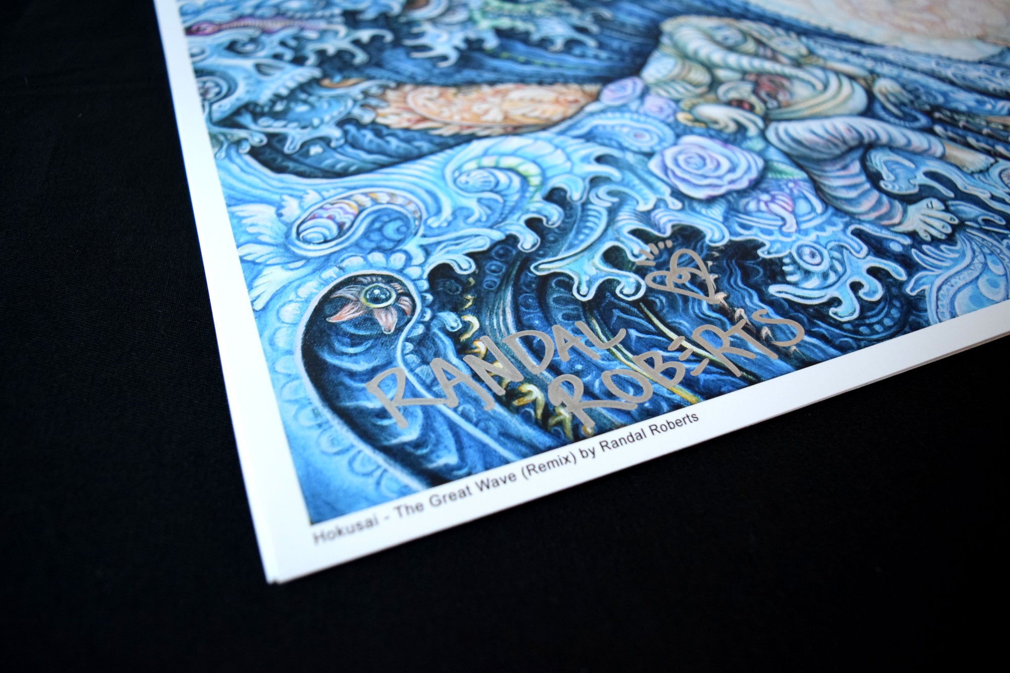 Hokusai - The Great Wave - by Randal Roberts , Art Print - Randal Roberts, Threyda - 1