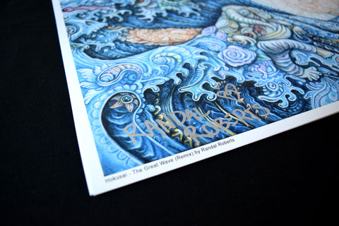 Hokusai - The Great Wave - by Randal Roberts , Art Print - Randal Roberts, Threyda - 2