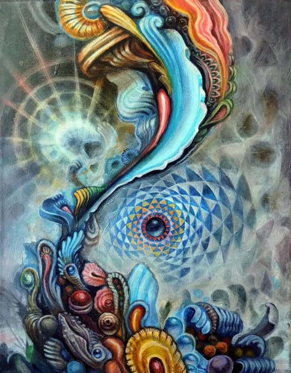 Untamed Balance Original Painting by Randal Roberts - 72 HOUR AUCTION