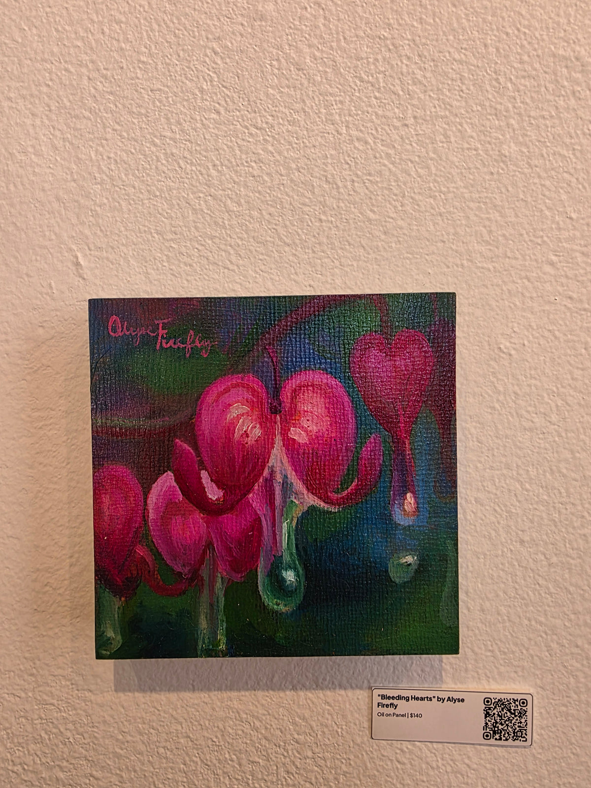 Bleeding Hearts Original Painting by Alyse Firefly