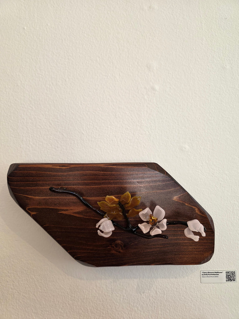 Cherry Blossom Wallflower Original Sculpture by Emily Kuchenbecker