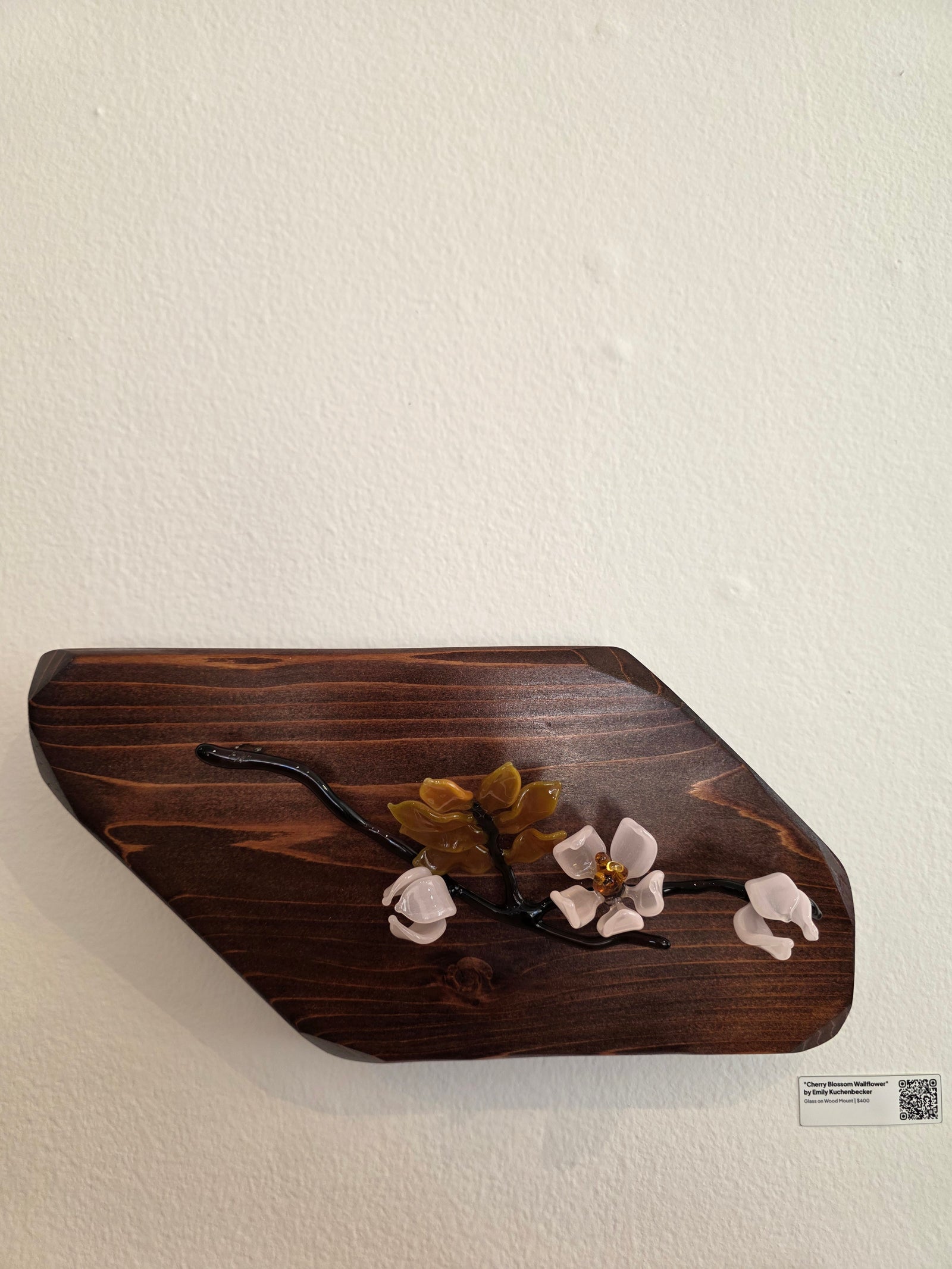 Cherry Blossom Wallflower Original Sculpture by Emily Kuchenbecker