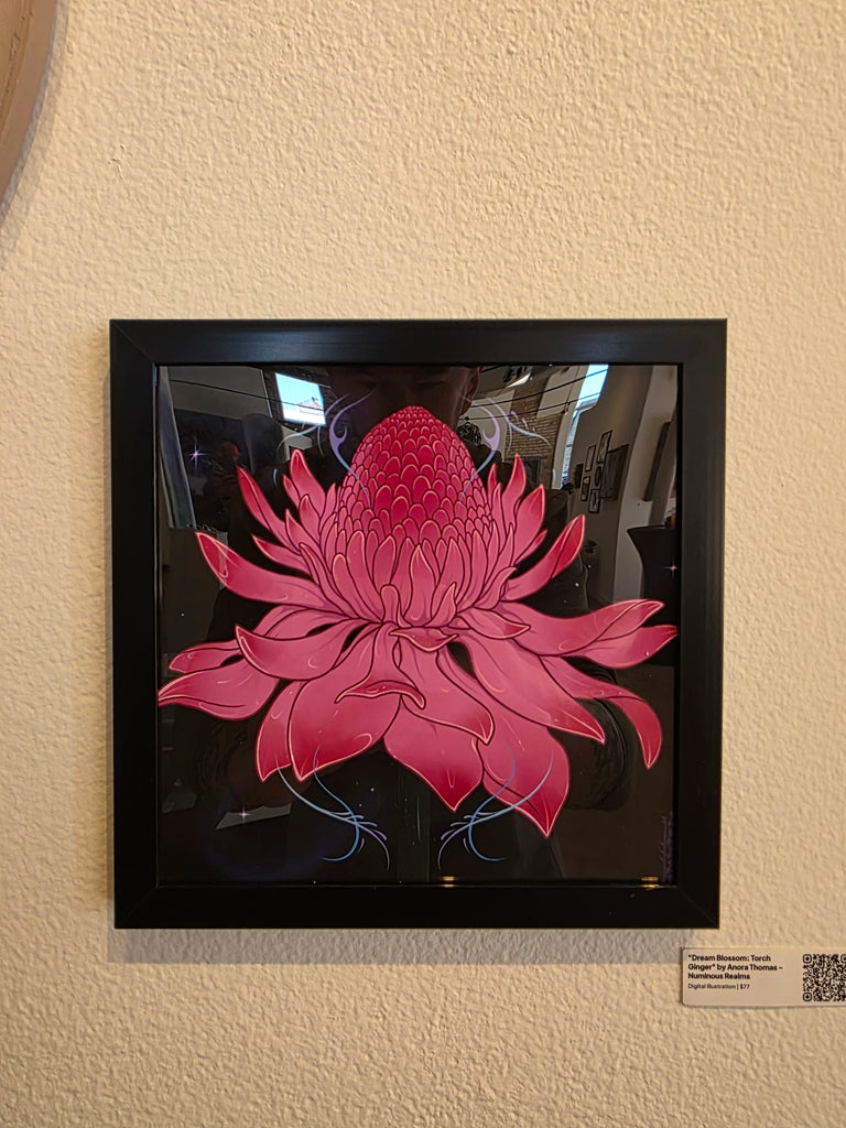 Dream Blossom: Torch Ginger Original Illustration by Anora Thomas - Numinous Realms