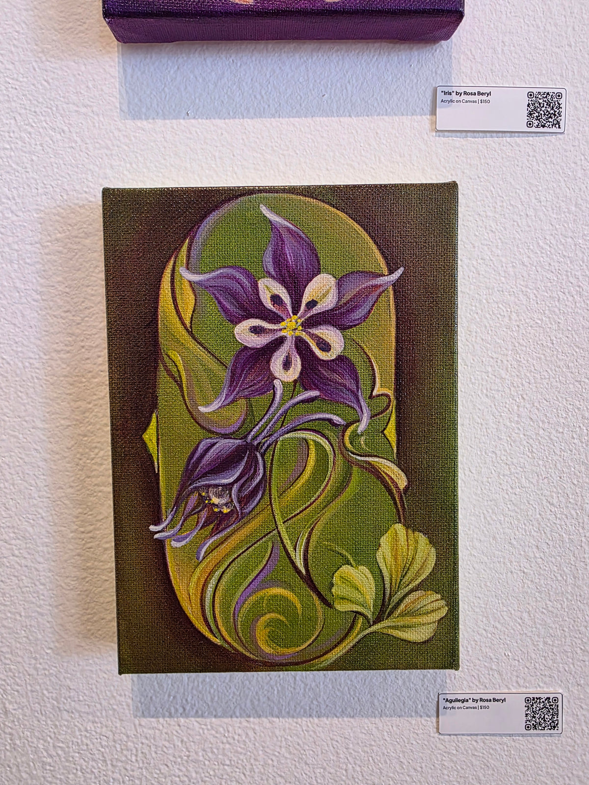 Aguilegia Original Painting by Rosa Beryl