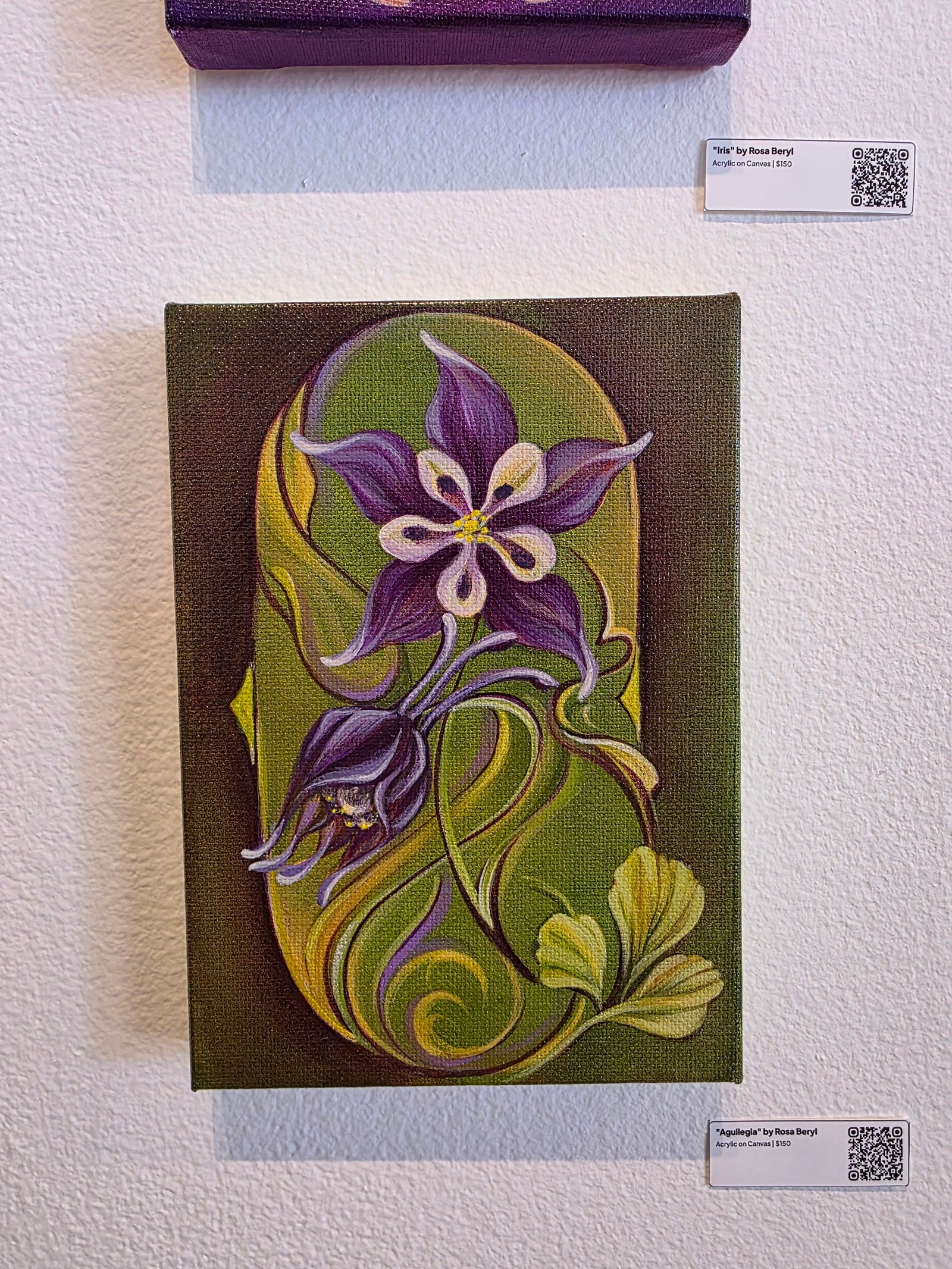 Aguilegia Original Painting by Rosa Beryl