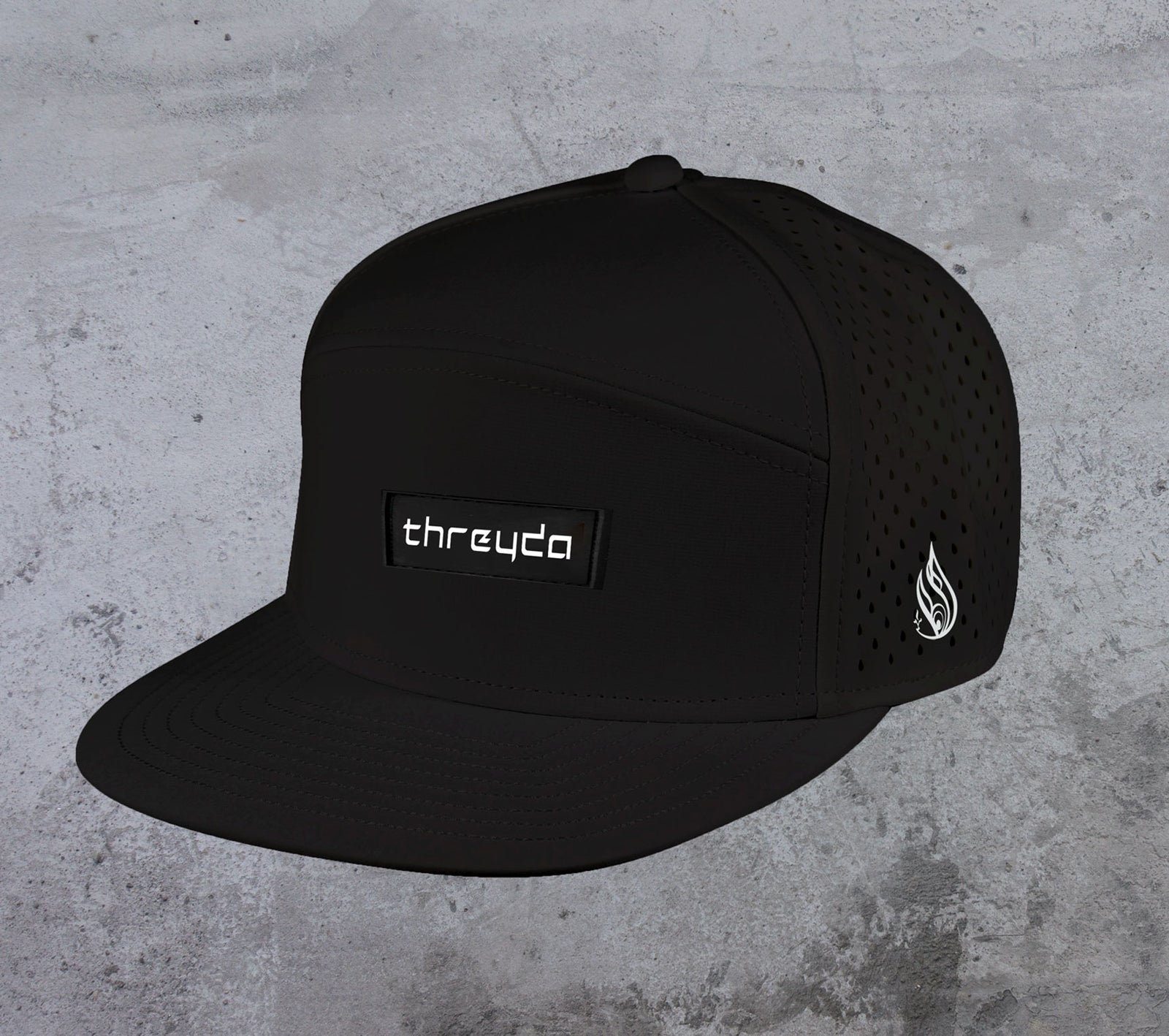Blue Trace Snapback Hat by Luke Brown