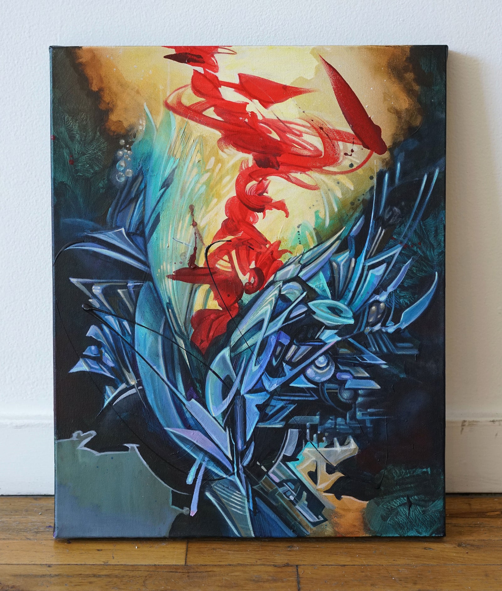 Dance of the Red Geisha Original Painting by Seth McMahon - 72 HOUR AUCTION