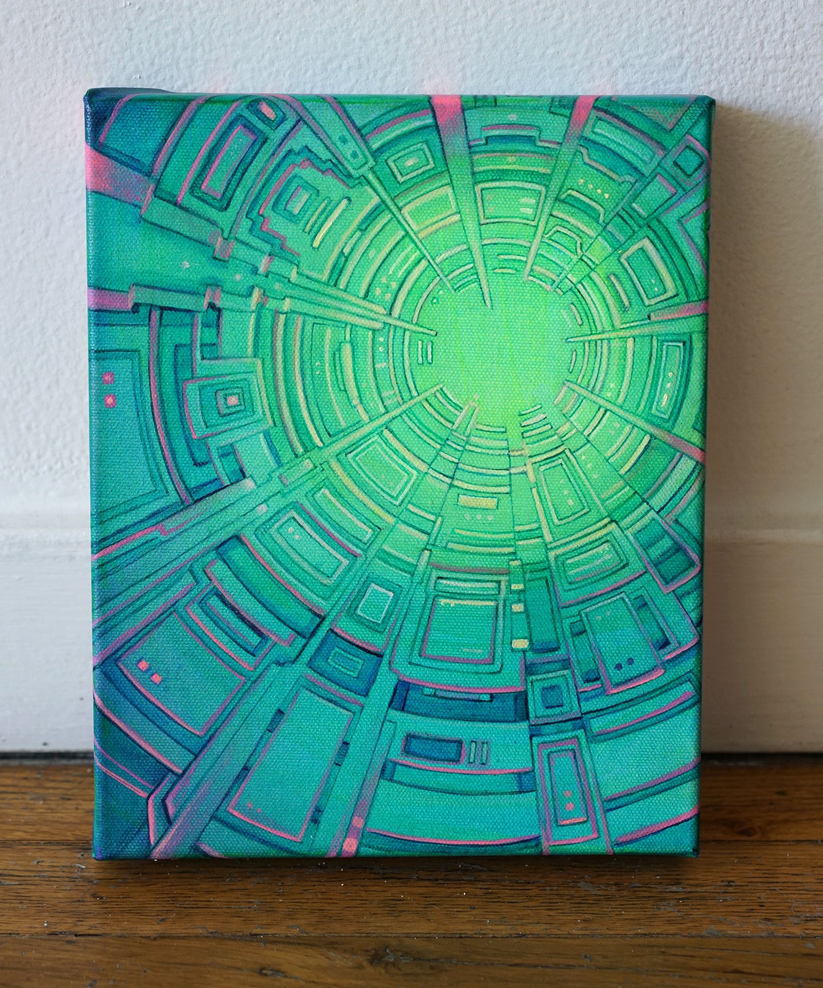 Watermelon Tourmaline Original Painting by Seth McMahon - 72 HOUR AUCTION