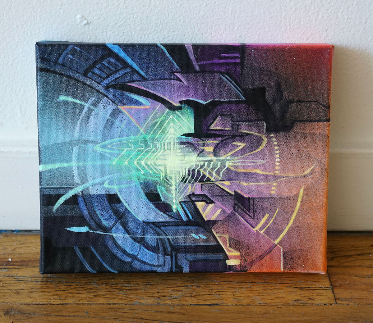 Collapse of Wave Form Original Painting by Seth McMahon - 72 HOUR AUCTION