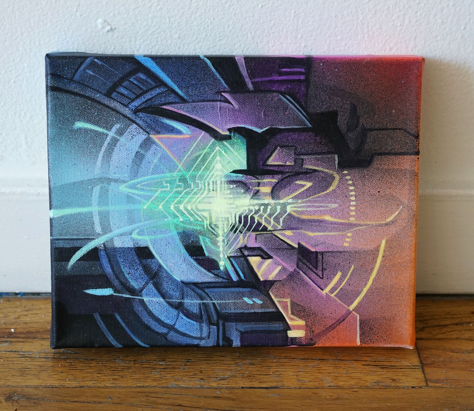 Collapse of Wave Form Original Painting by Seth McMahon - 72 HOUR AUCTION