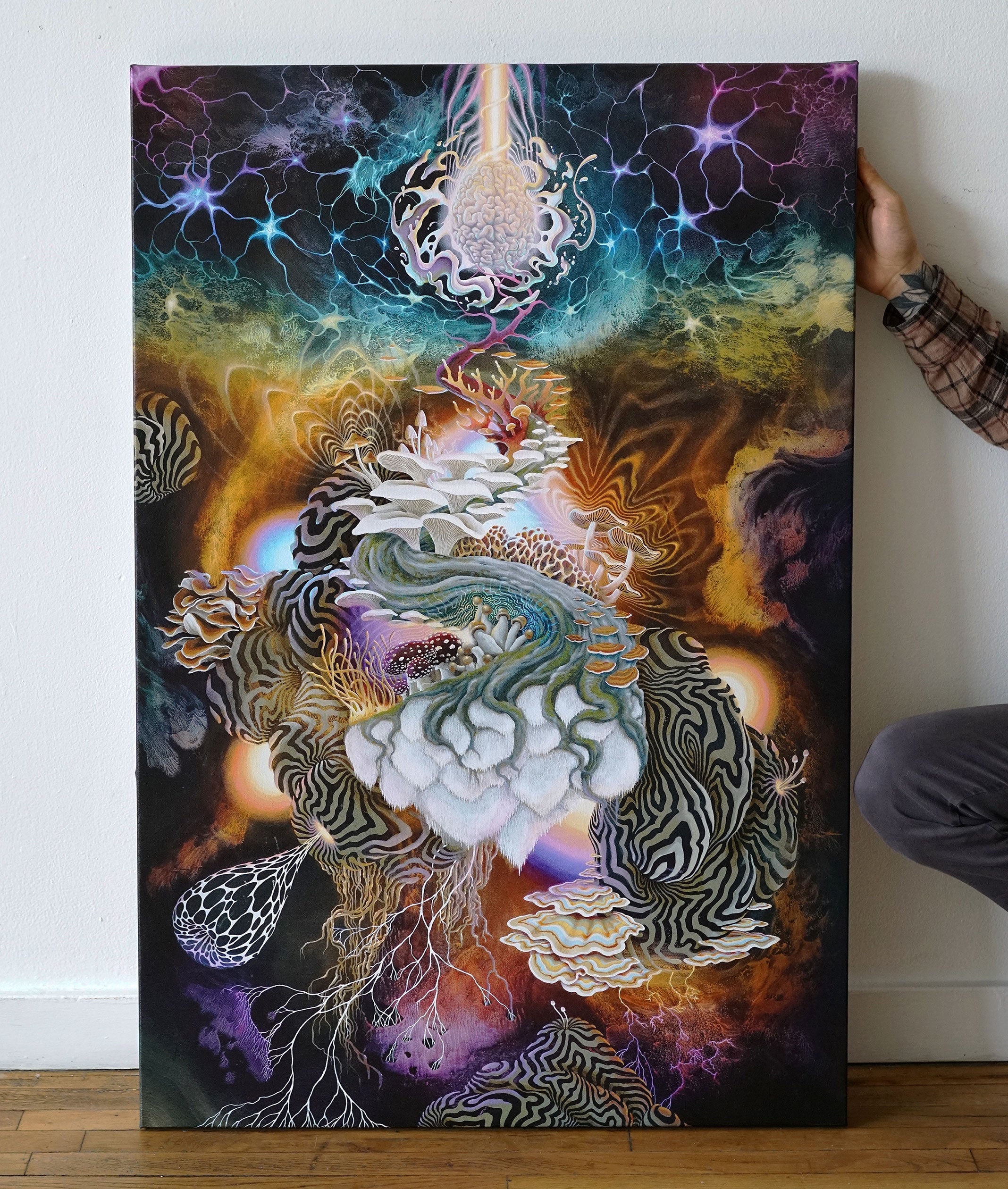 Neurogenesis Stretched Canvas by Blake Foster - Threyda Art and