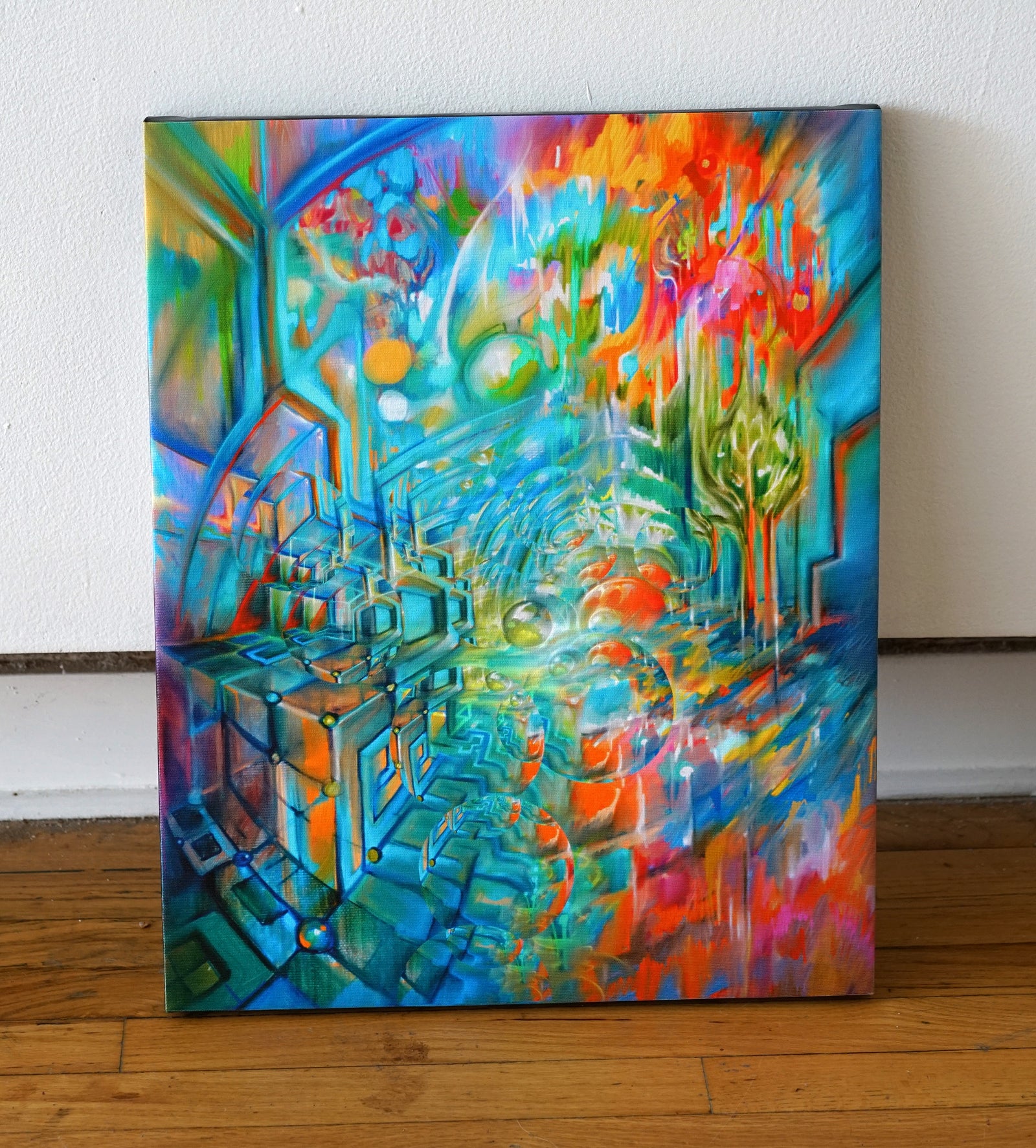 Holographic Mirage Stretched Canvas by Fabian Jimenez - FLASH SALE