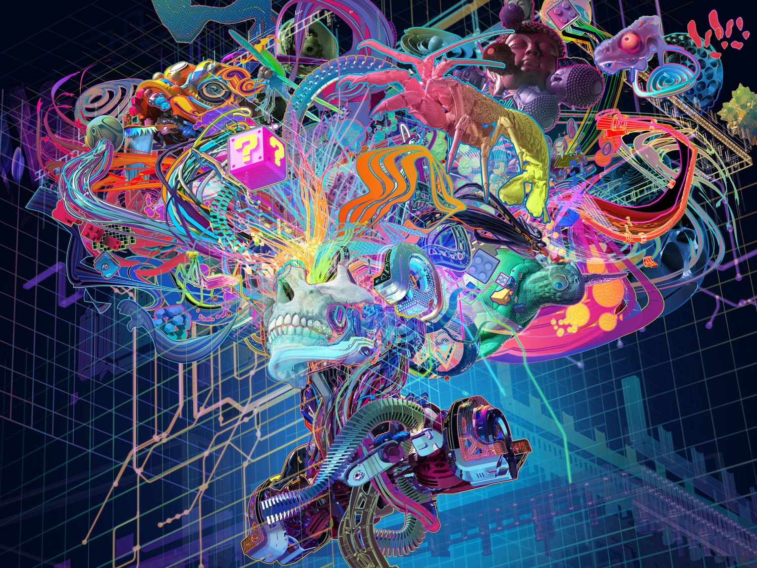 Forward Escape Remastered Original Gicleé by Android Jones