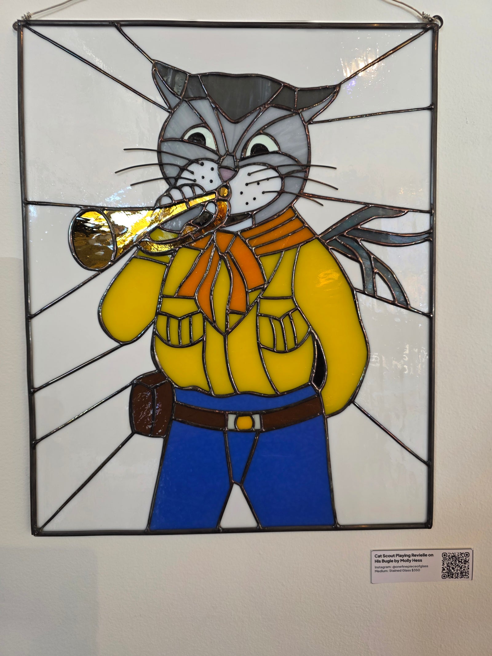 Cat Scout Playing Revielle on His Bugle by Molly Hess
