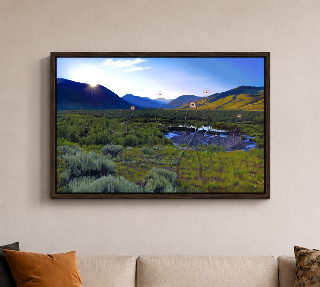 Future Lights Canvas Print by Micah Ofstedahl