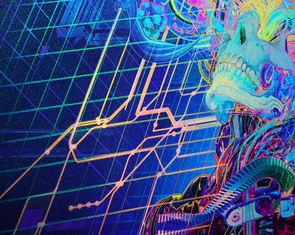Forward Escape Dark Mode Lasercut Frame by Android Jones