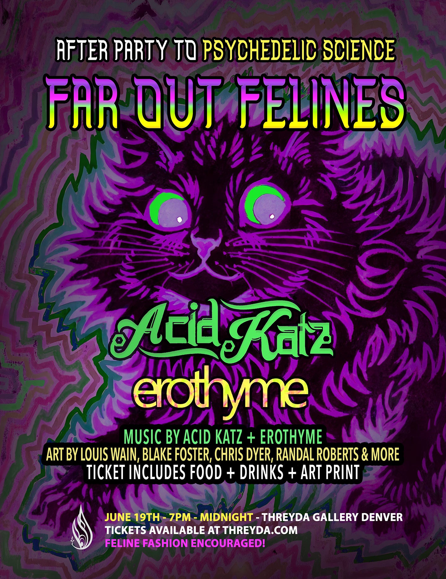 Far Out Felines - Psychedelic Science Afterparty Ticket - June 19th