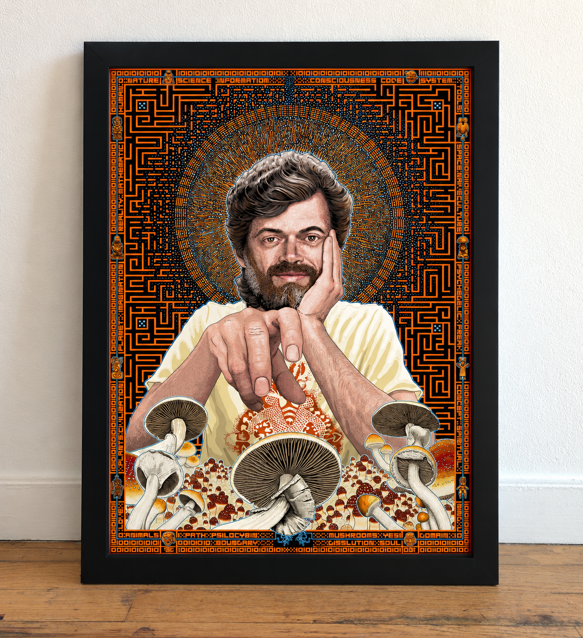 Terence McKenna Print by Nico Rosenfeld