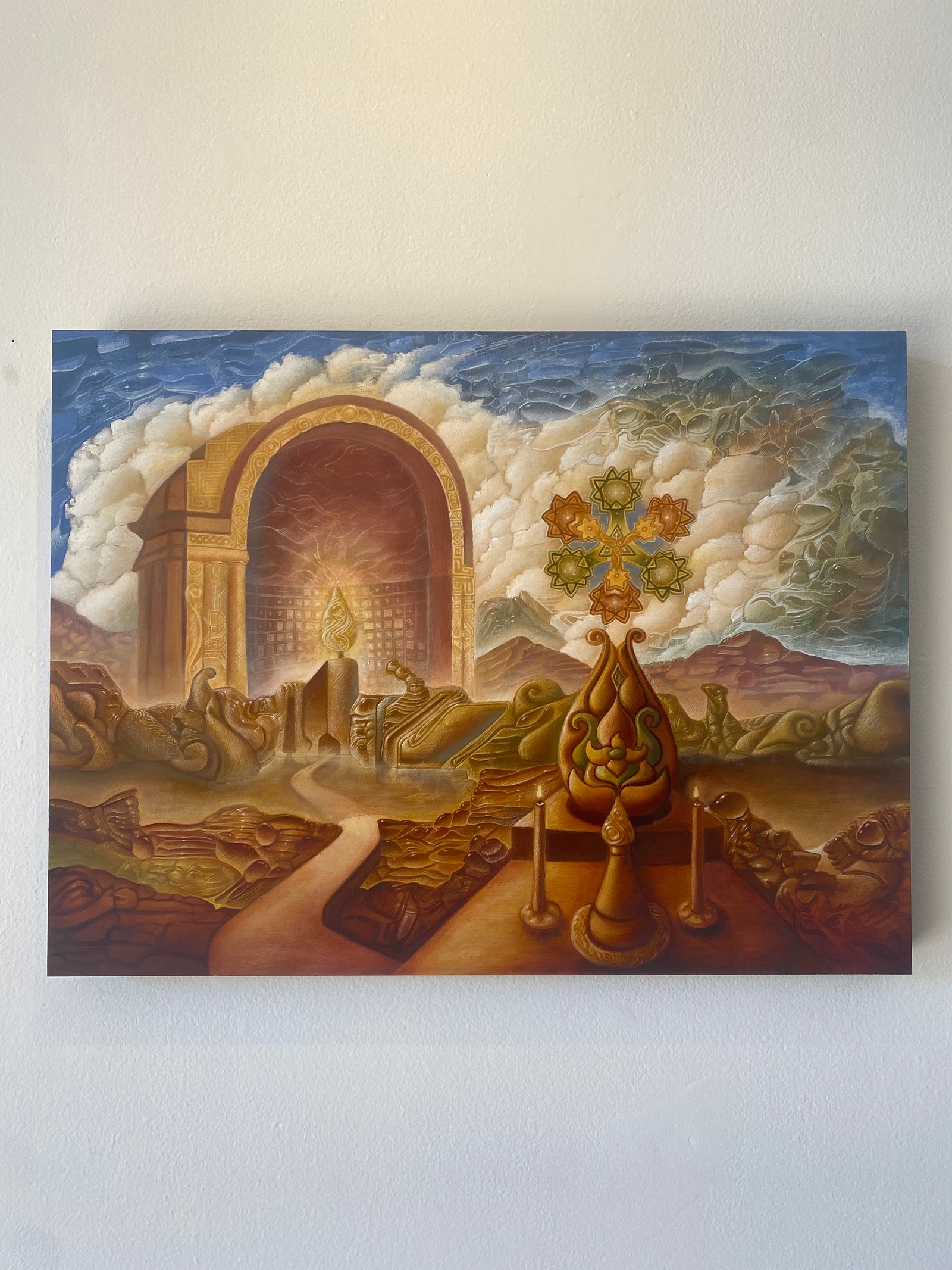 Vision of an Ancient Desert Temple Original Painting by Martin Cash