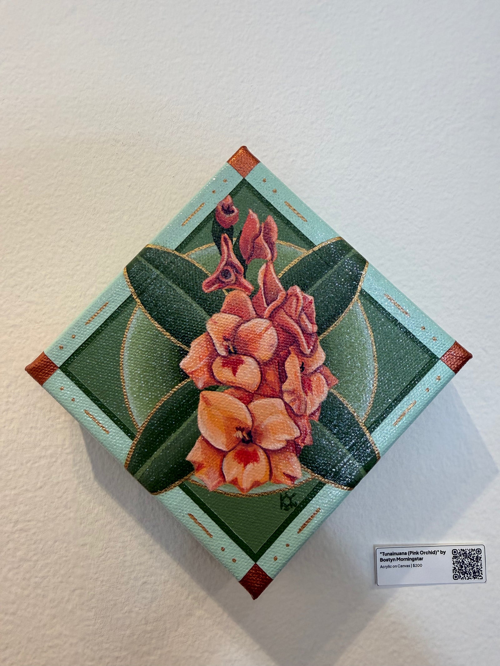 Tunainuana (Pink Orchid) Original Painting by Bostyn Morningstar
