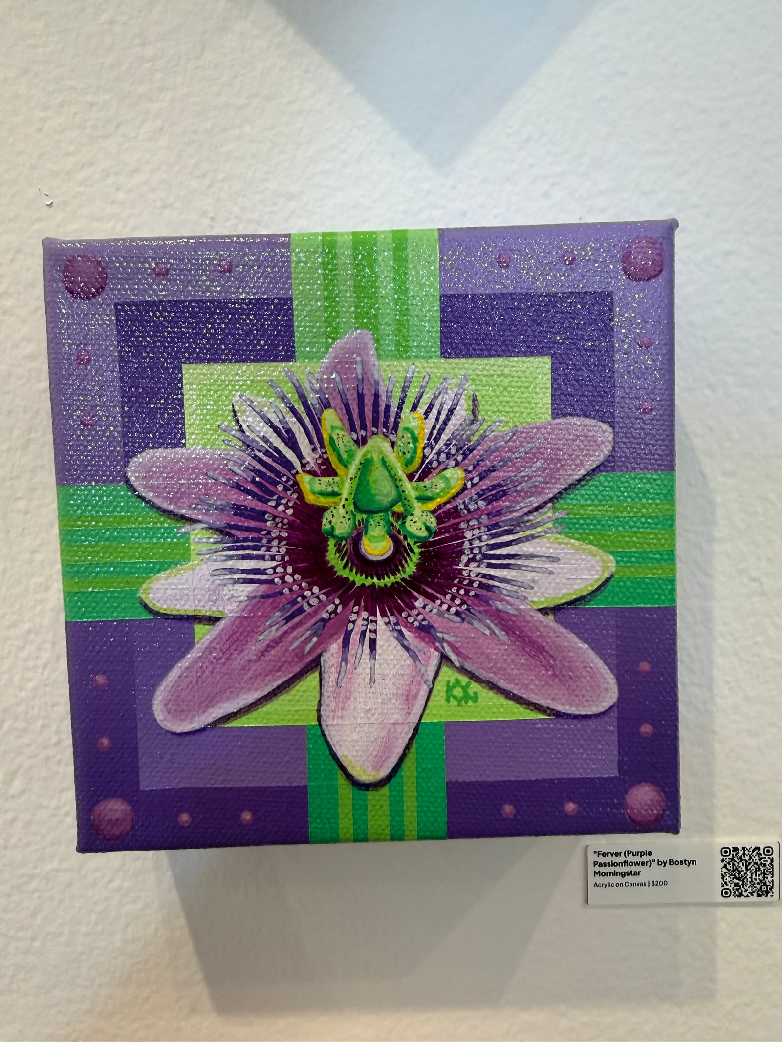 Ferver (Purple Passionflower) Original Painting by Bostyn Morningstar