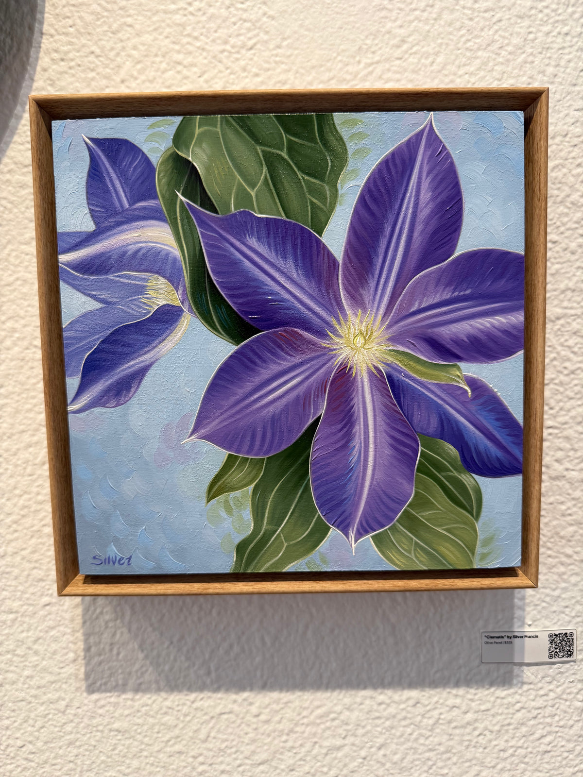 Clematis Original Painting by Silver Francis