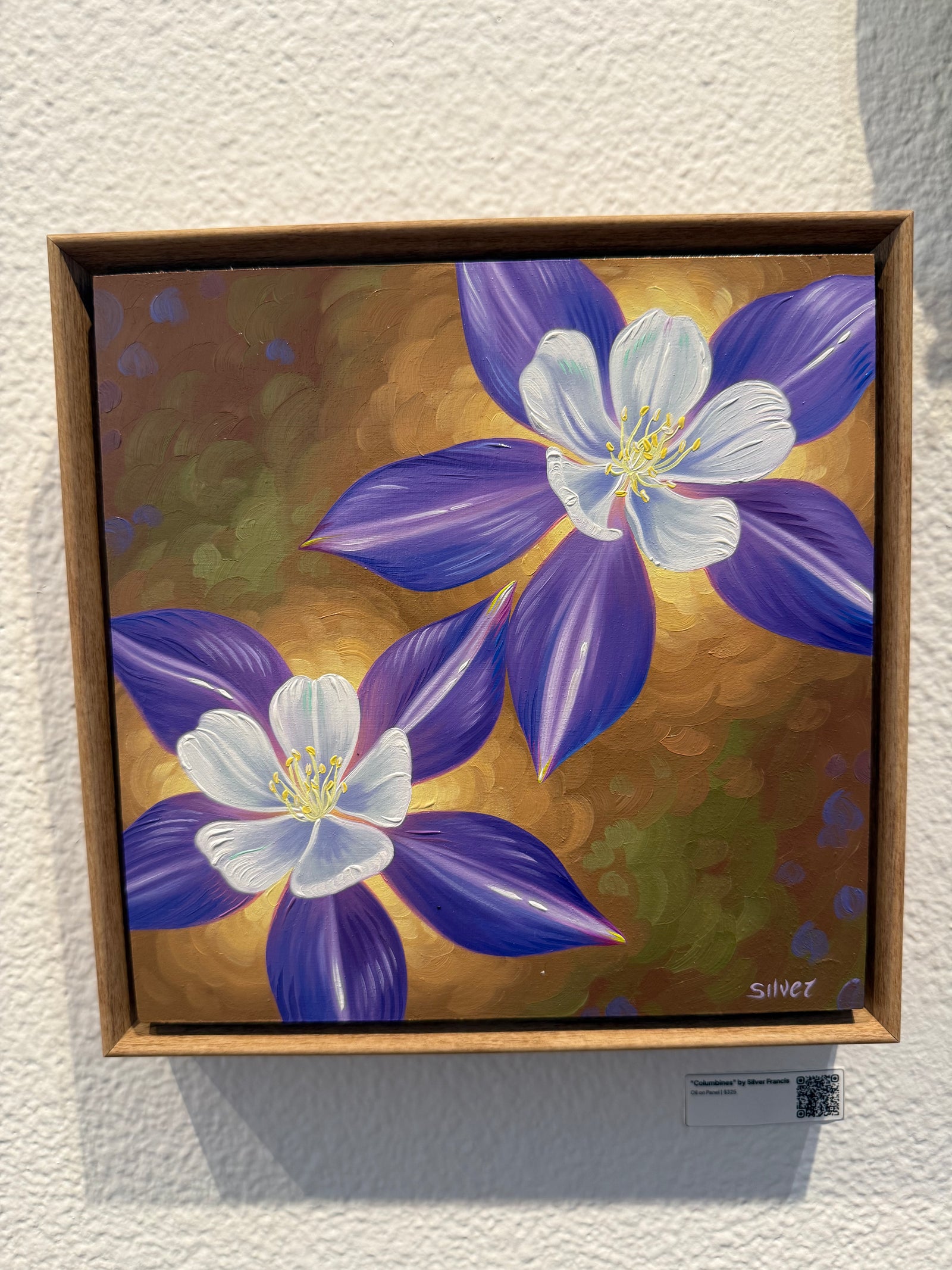 Columbines Original Painting by Silver Francis