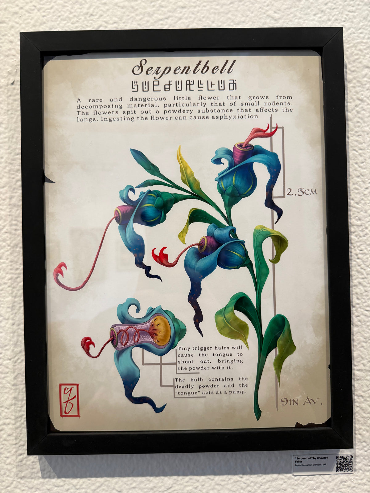 Serpentbell Original Illustration by Chauncy Felisz