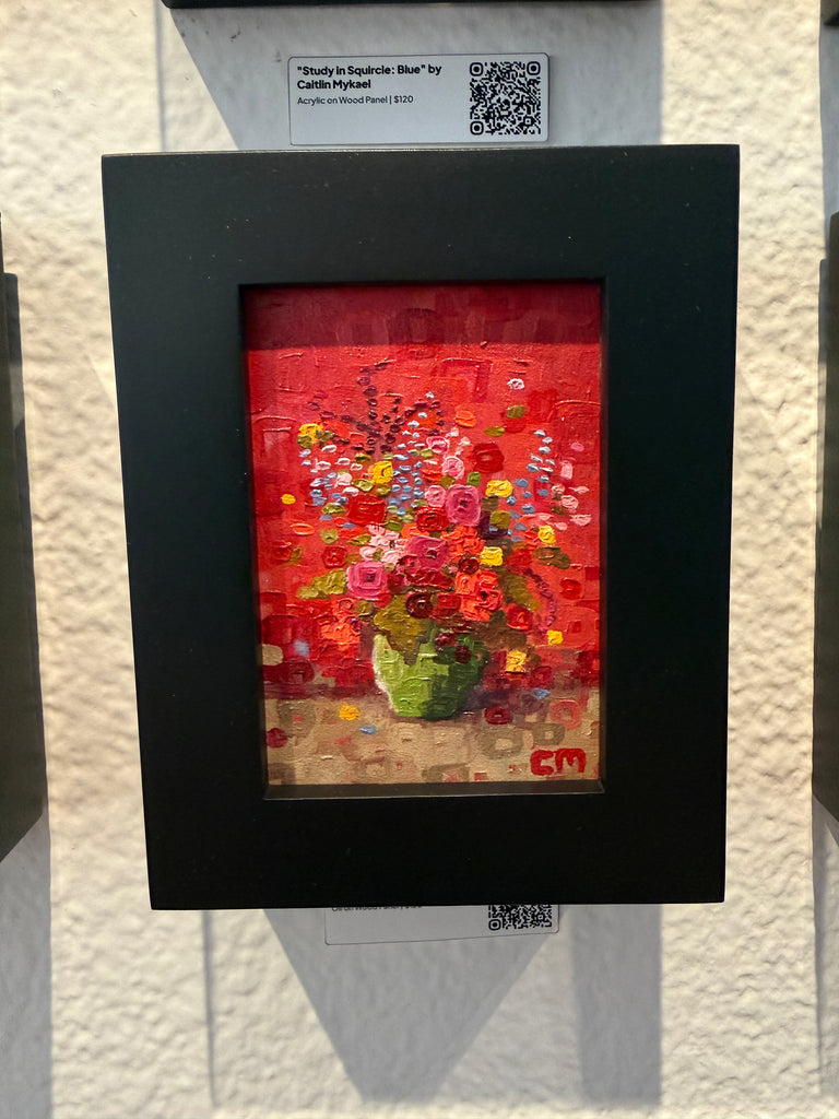 Study in Squircle: Red Original Painting by Caitlin Mykael