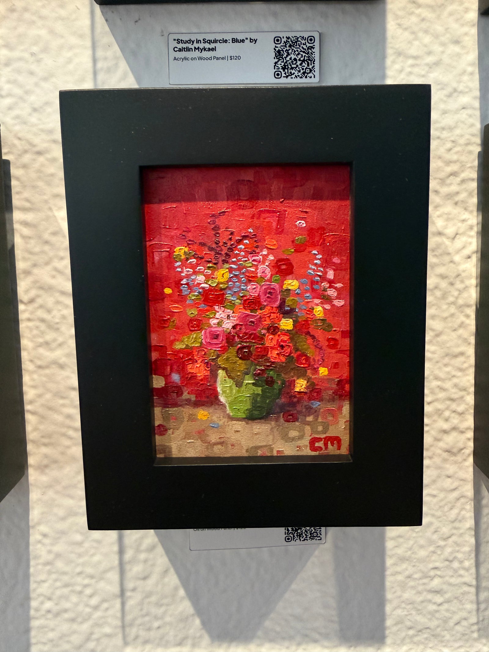 Study in Squircle: Red Original Painting by Caitlin Mykael