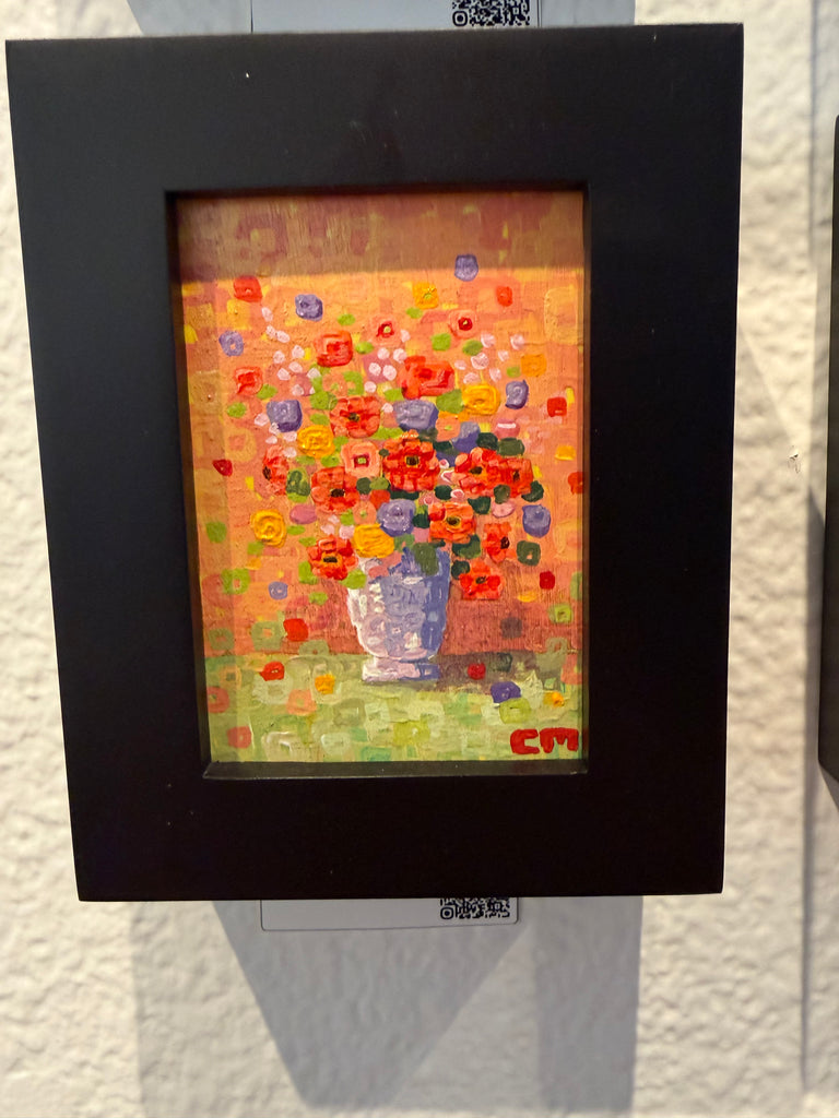 Study in Squircle: Orange Original Painting by Caitlin Mykael