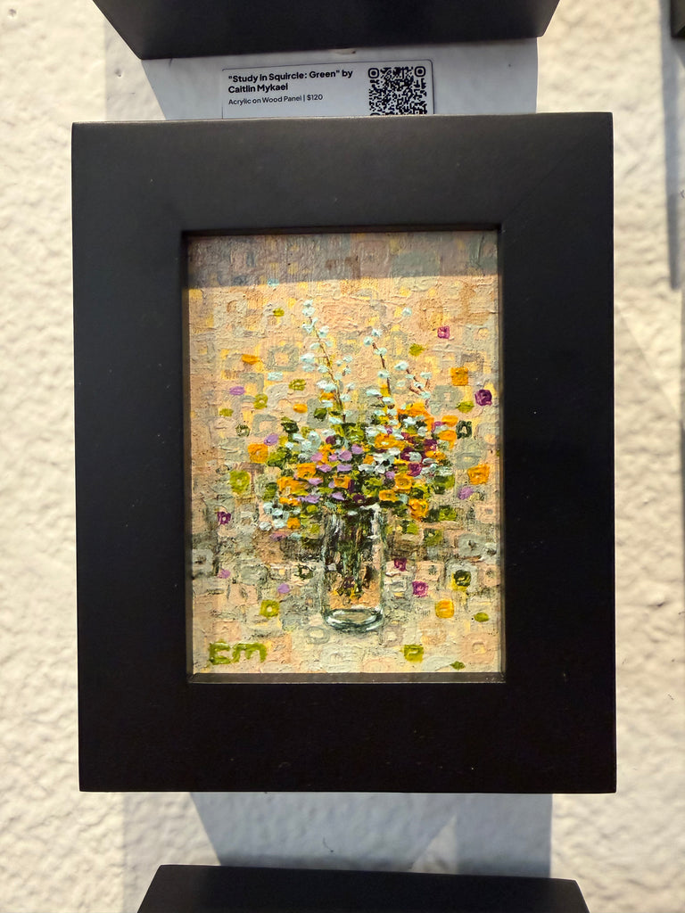 Study in Squircle: Yellow Original Painting by Caitlin Mykael