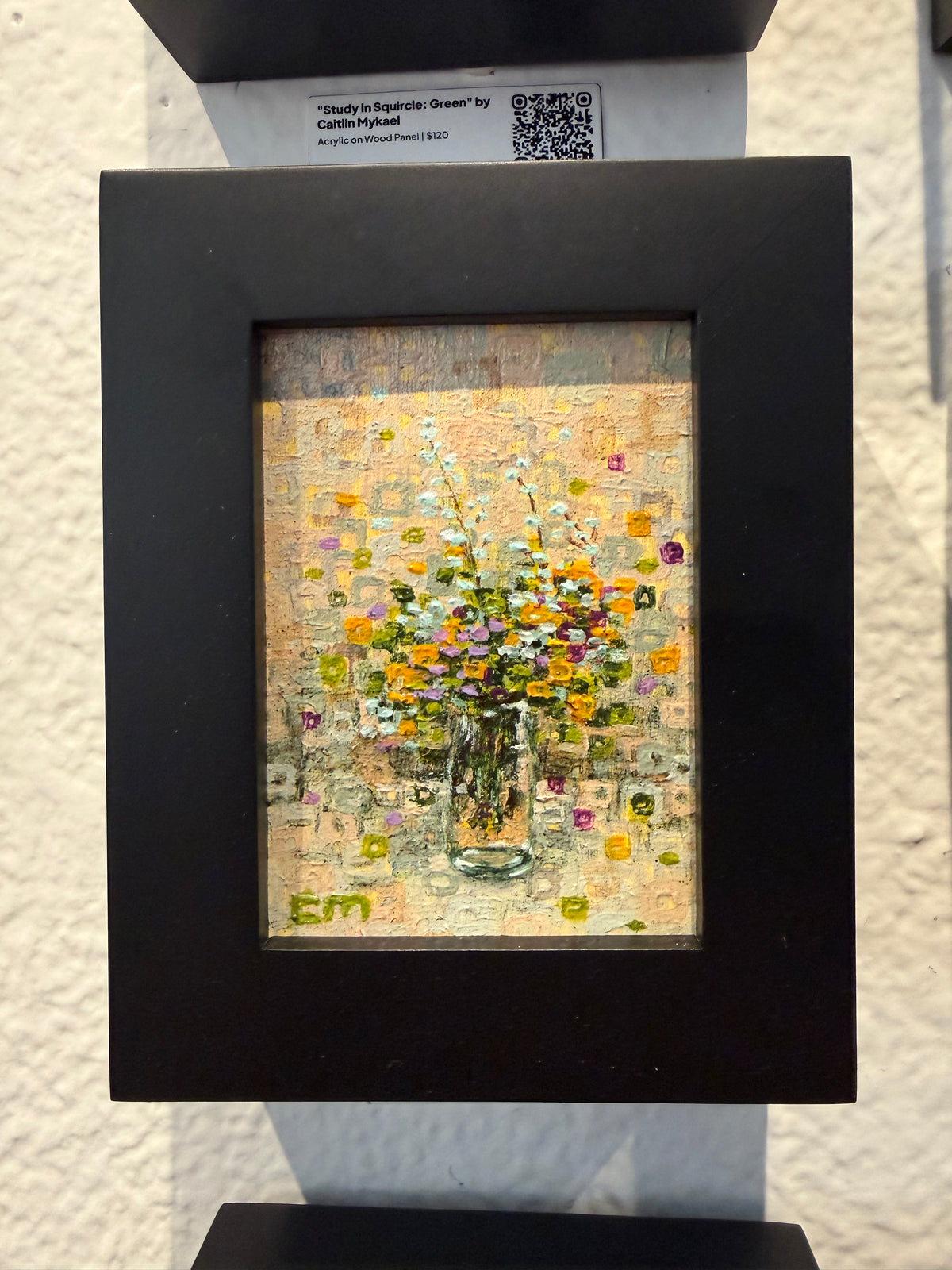 Study in Squircle: Yellow Original Painting by Caitlin Mykael
