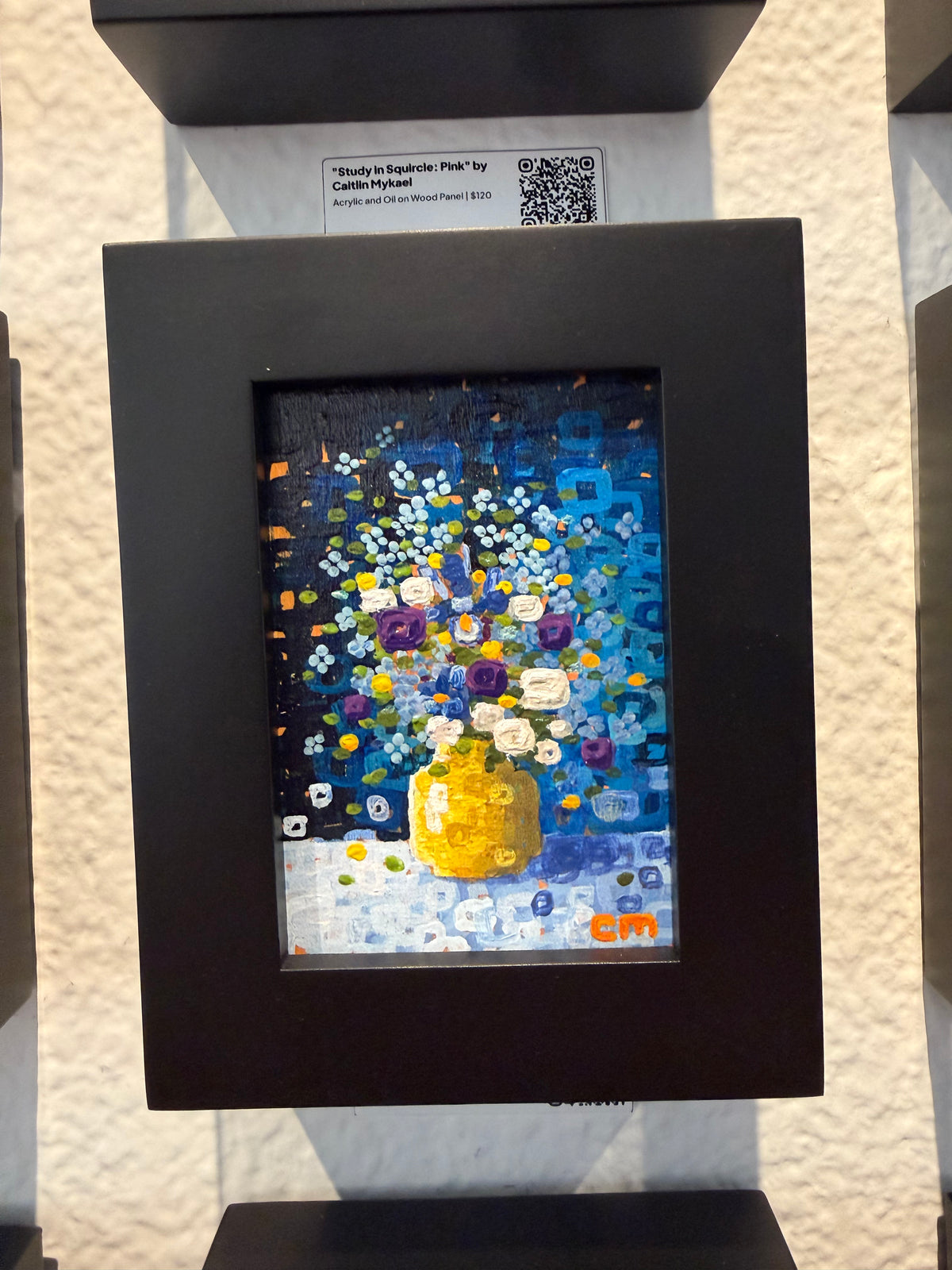 Study in Squircle: Blue Original Painting by Caitlin Mykael