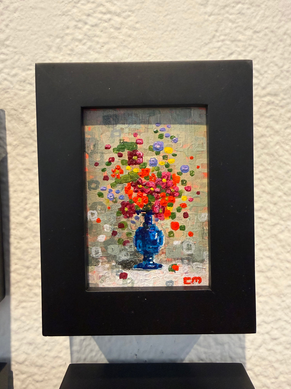 Study in Squircle: Orange and Blue Original Painting by Caitlin Mykael