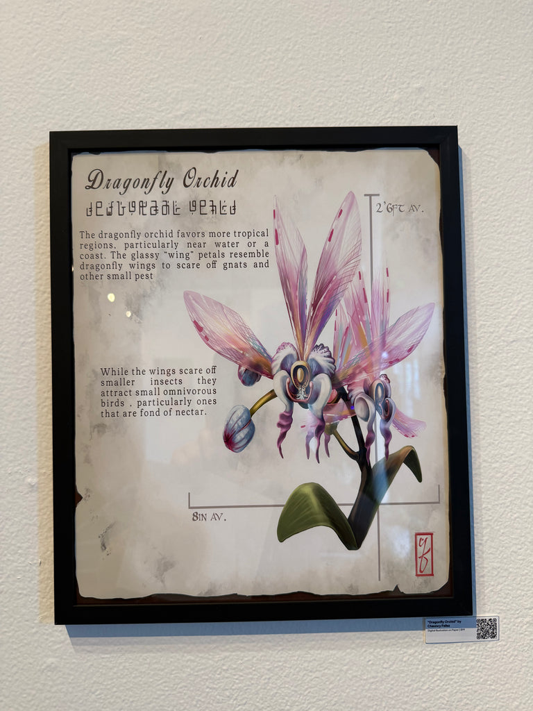 Dragonfly Orchid Original Illustration by Chauncy Felisz