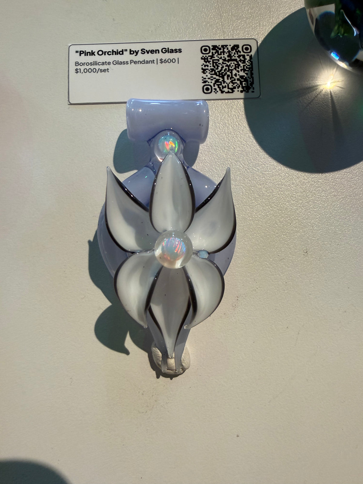 Lilac Orchid Original Pendant by Sven Glass