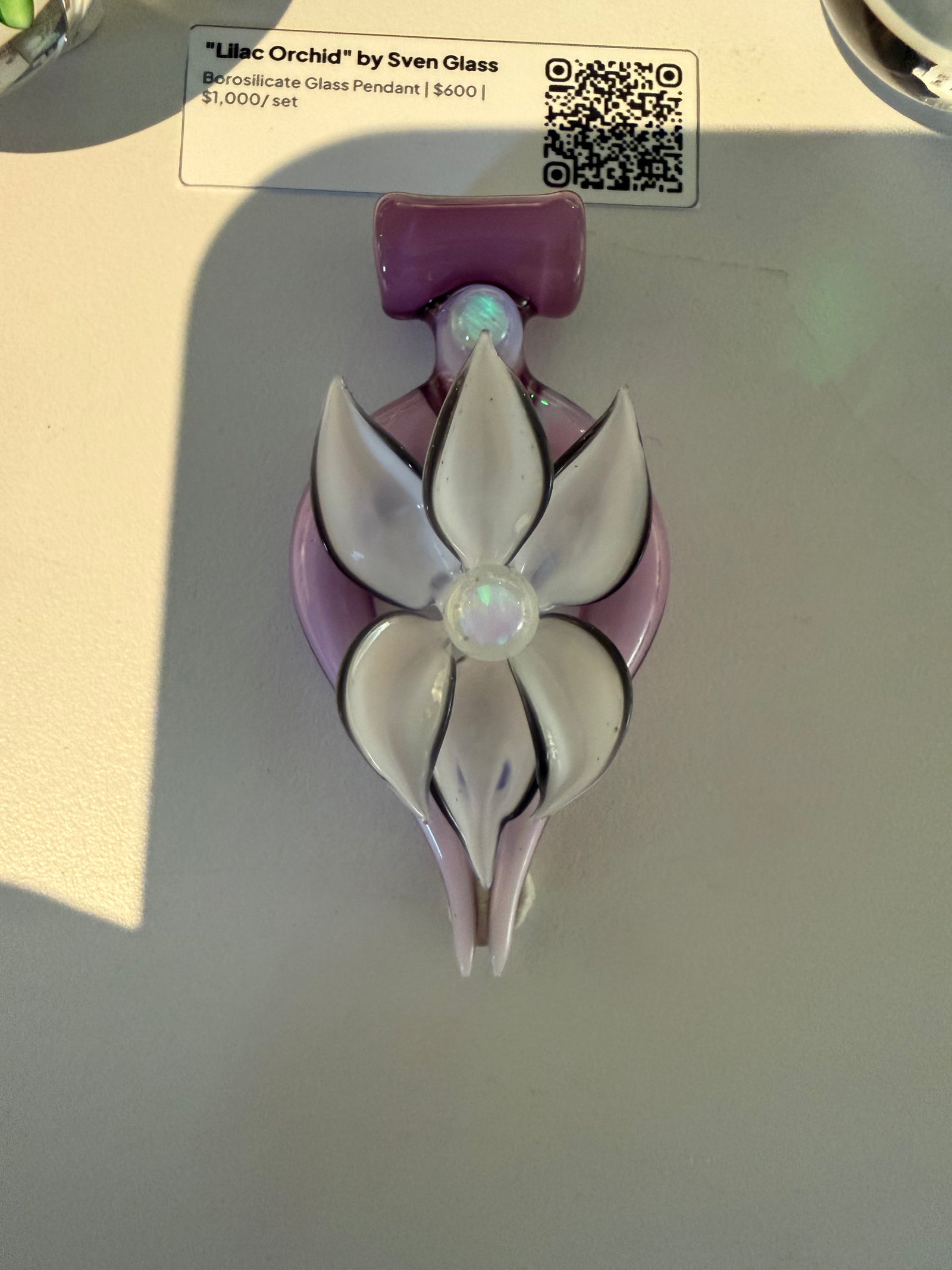 Pink Orchid Original Pendant by Sven Glass