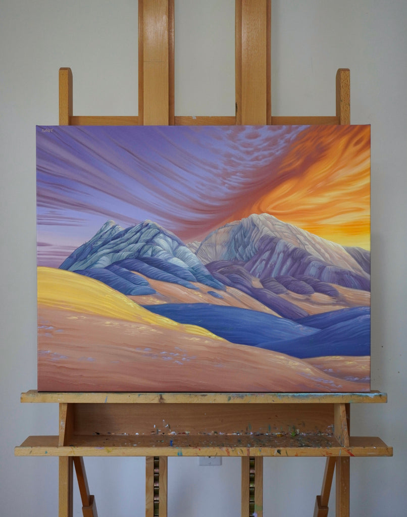 Peeping Purple Original by Silver Francis