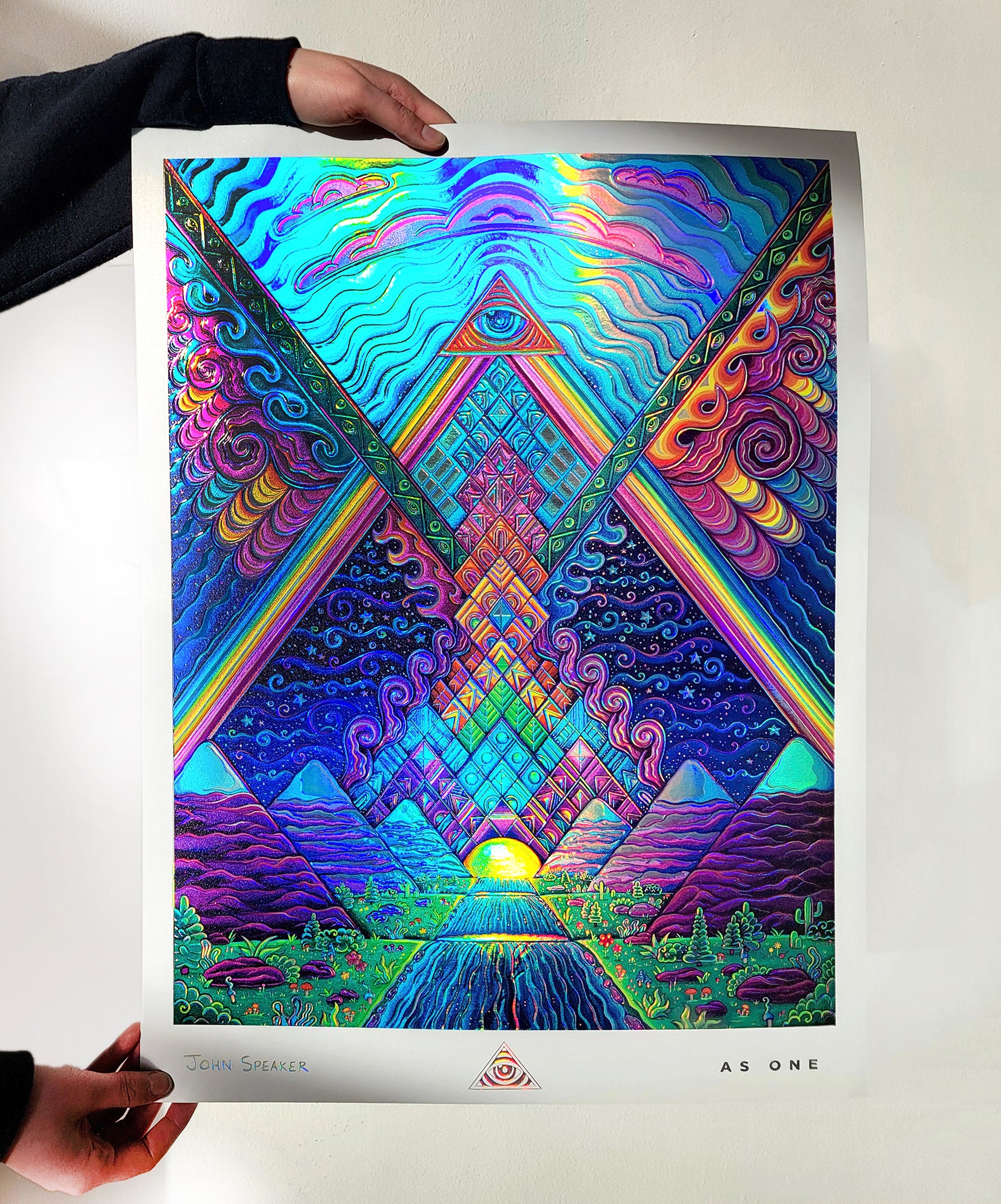 As One Embossed Holo Print by John Speaker