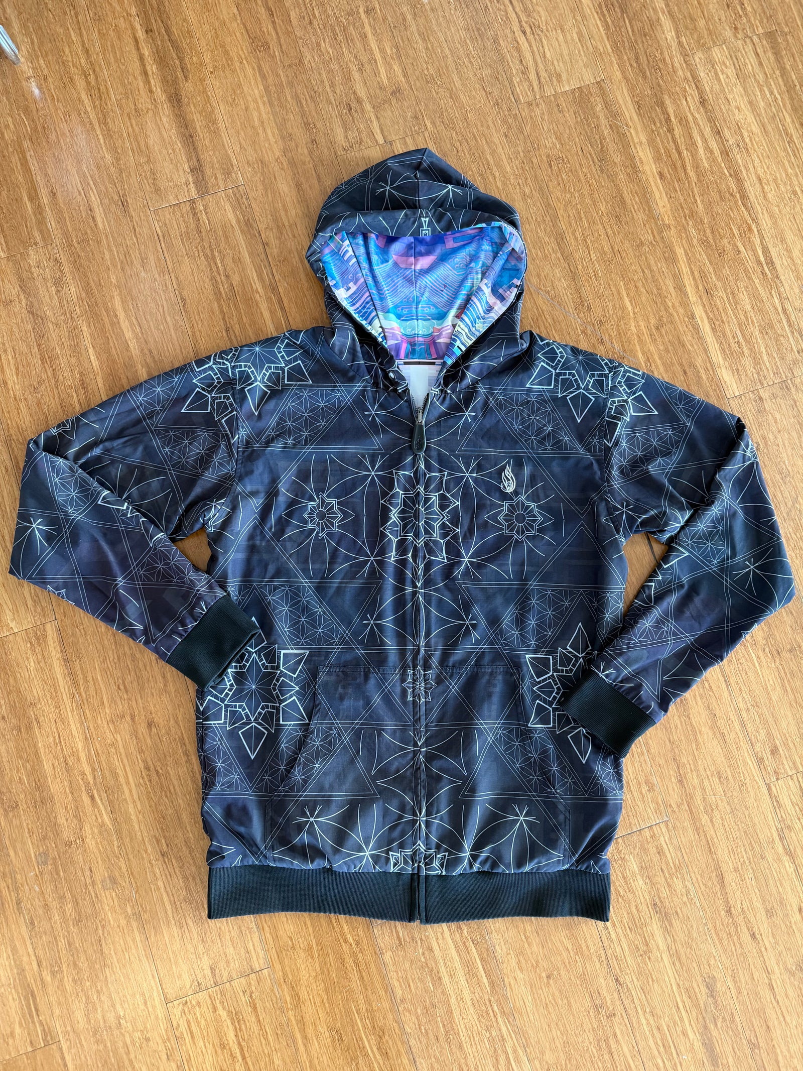 Lightweight Satin Reversible Hoodie by Justin Totemical