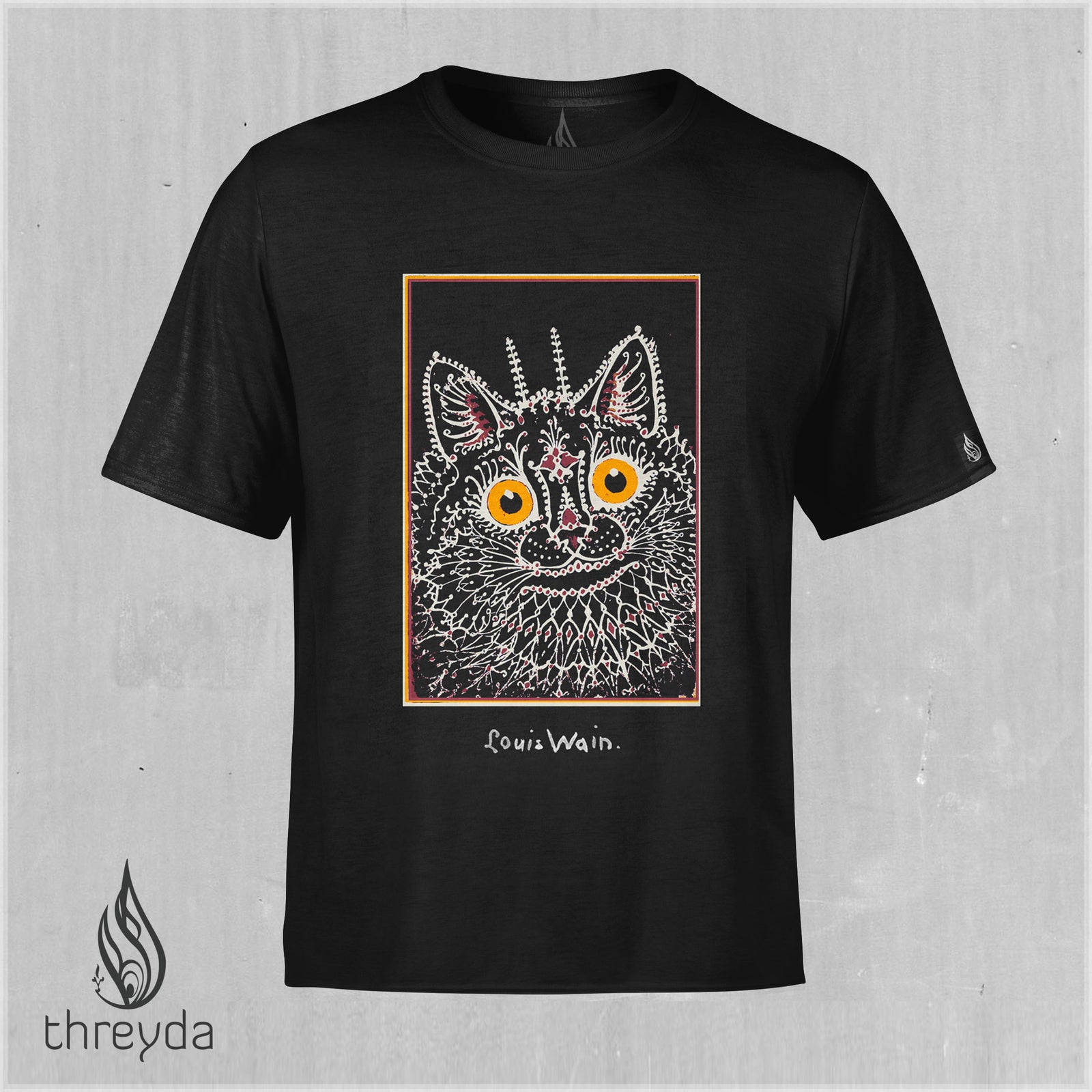 Electric Cat Screenprint Tee by Louis Wain