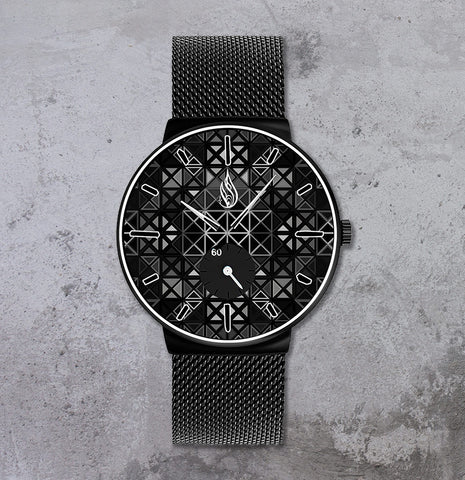 Black Lattice Watch by Threyda