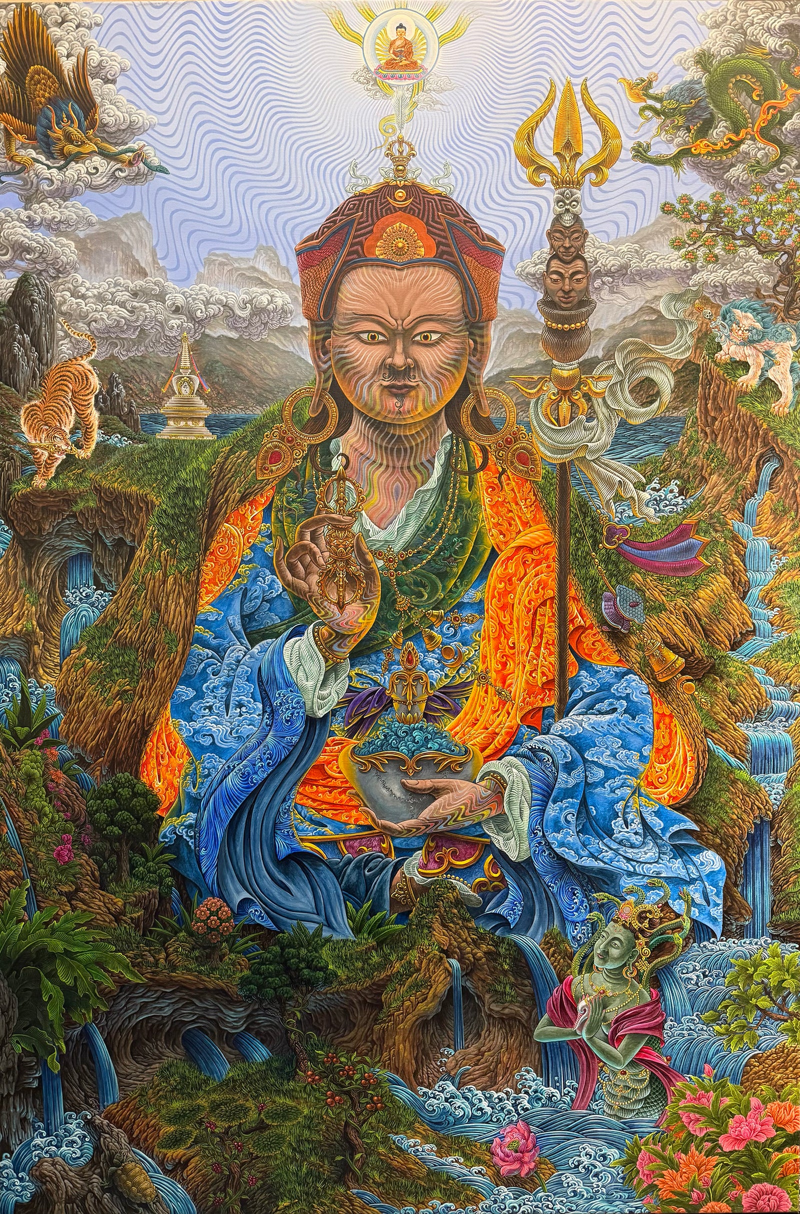 Padmasambhava Original Painting by Luke Brown