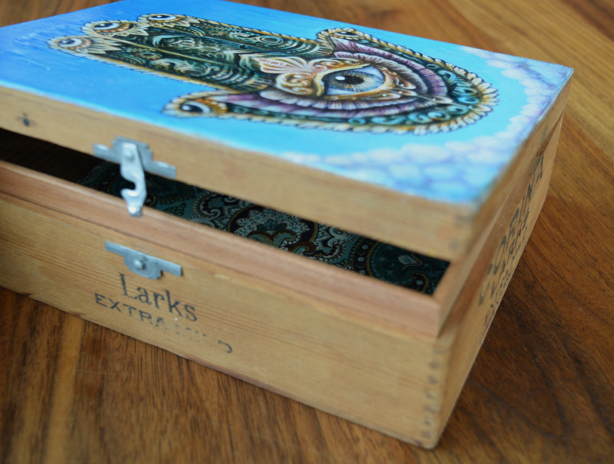 Hamsa Box Original Painting by Randal Roberts