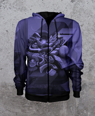 Purple Reign Reversible Hoodie by Stephen Kruse