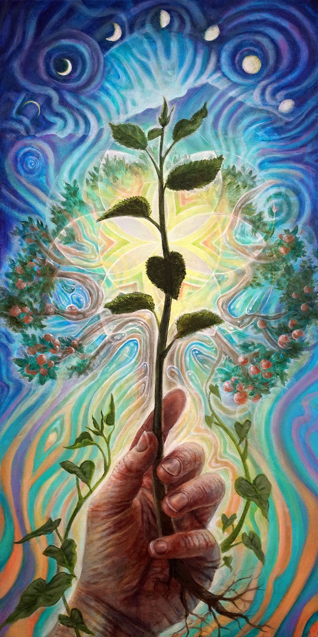 Rerooting Original Painting by Morgan Mandala